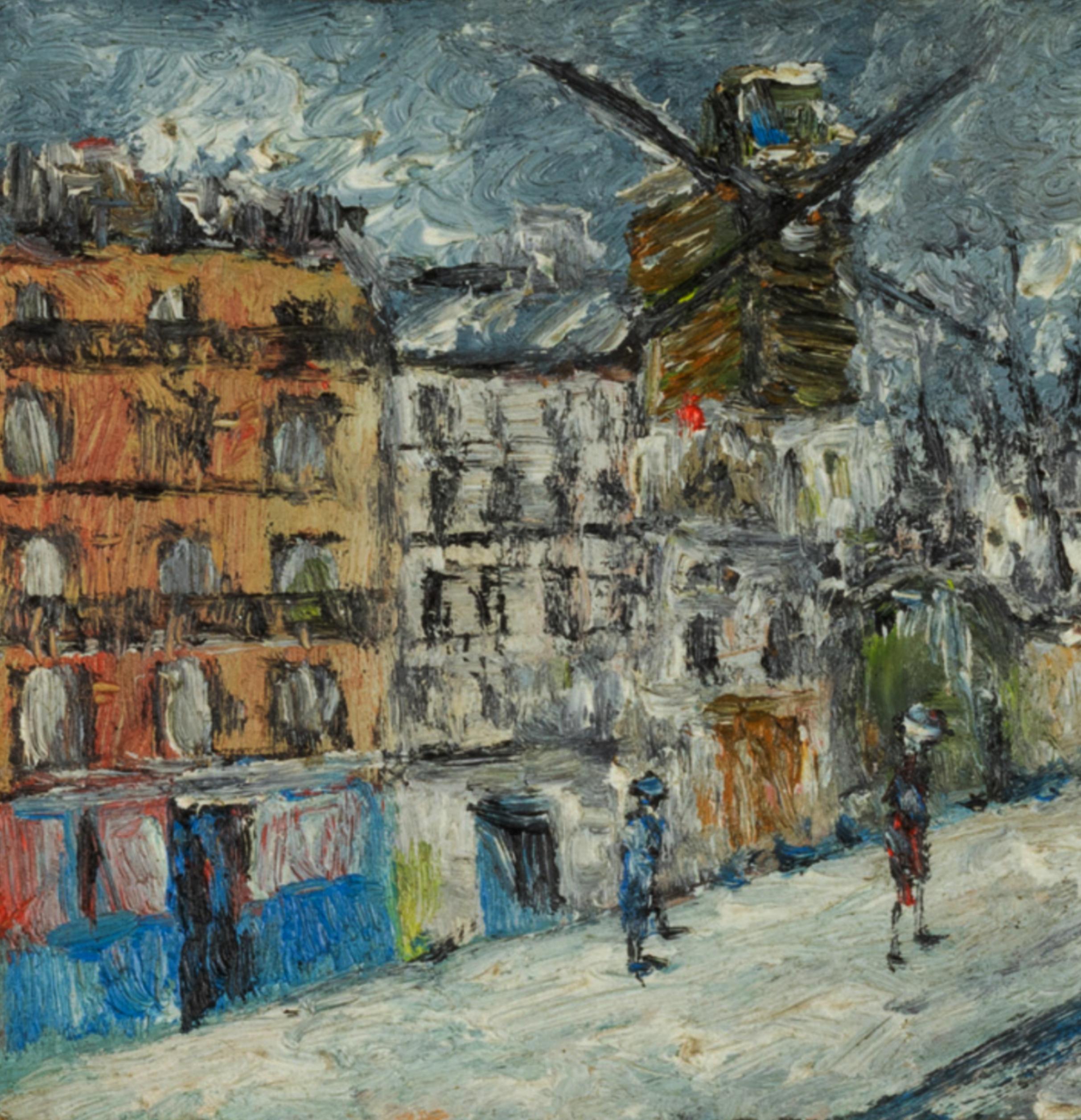 Post Impressionism French Painting, Paris Sacre Coeur By «R Bosc», 20th Century In Good Condition For Sale In Lisbon, PT