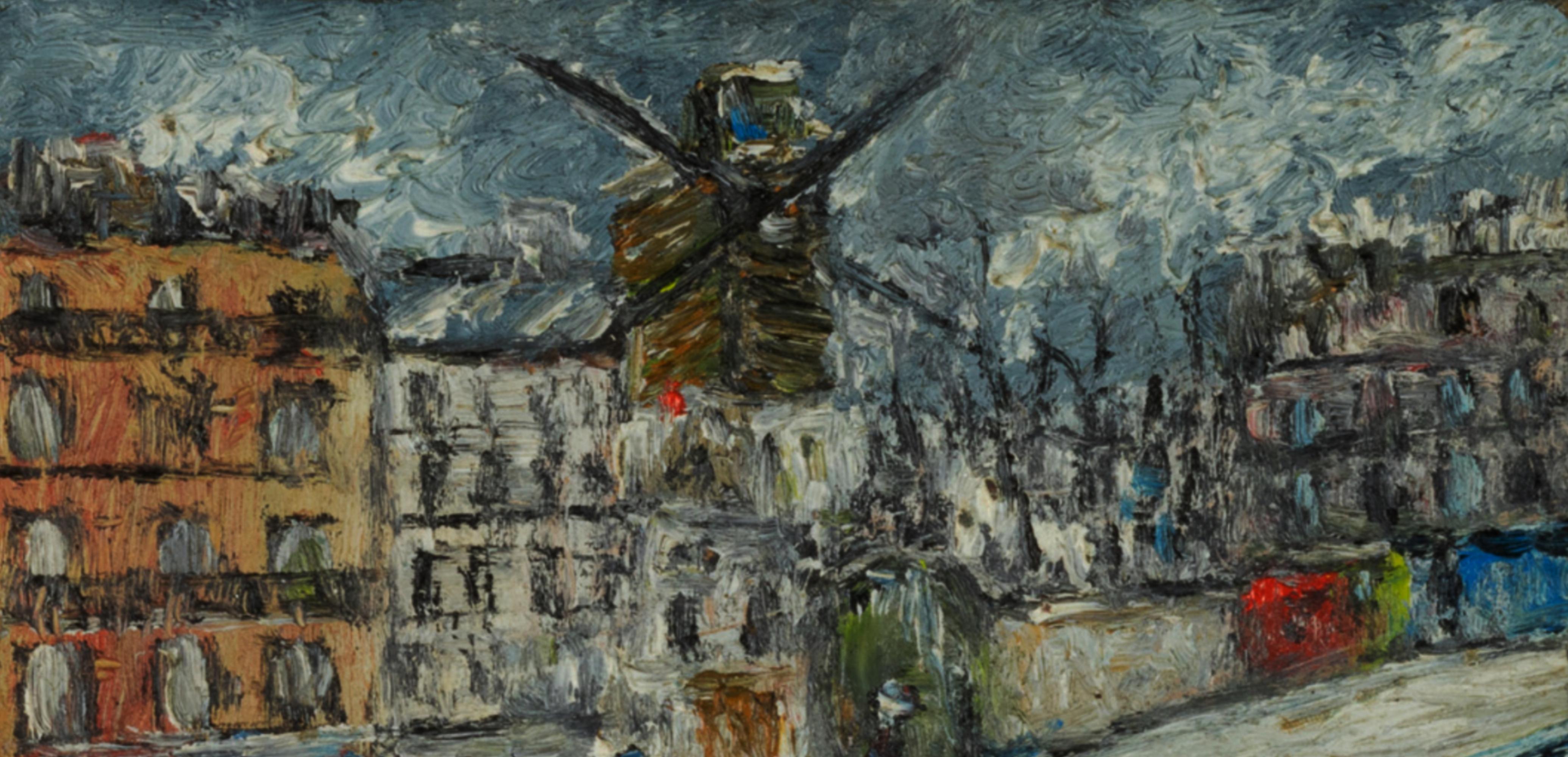 Post Impressionism French Painting, Paris Sacre Coeur By «R Bosc», 20th Century For Sale 1