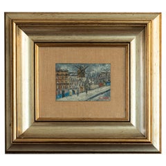 Post Impressionism French Painting, Paris Sacre Coeur By R Bosc, 20th Century