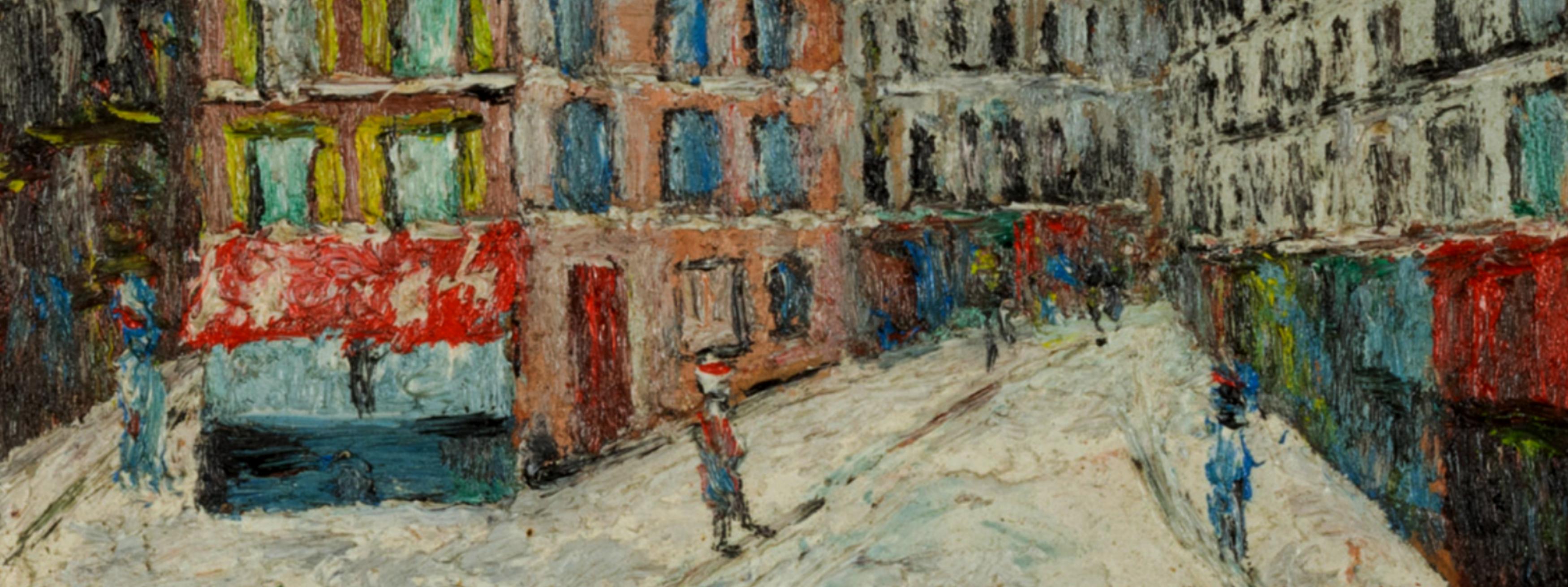 French Painting, Paris Montmartre By «R Bosc», 20th Century In Good Condition For Sale In Lisbon, PT