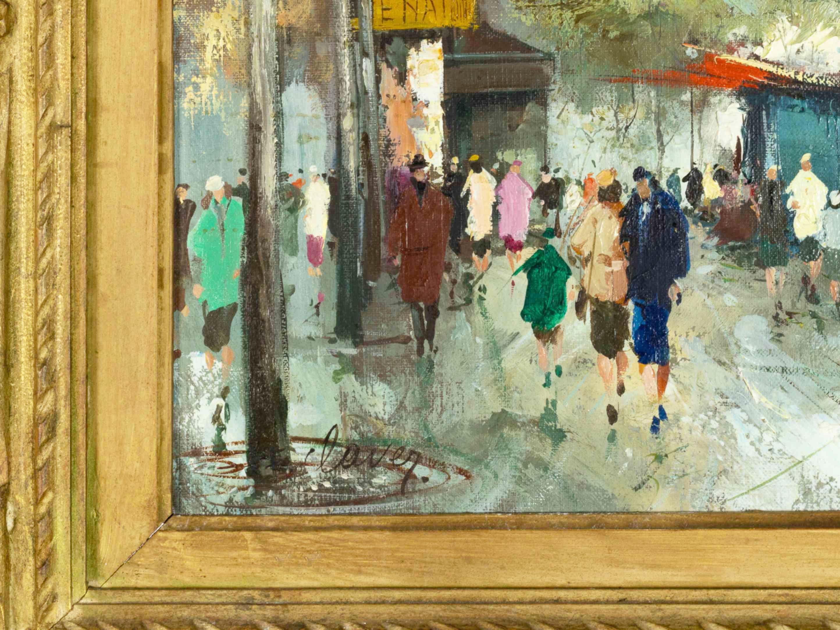 French Post Impressionism Paris Painting by François Claver, 20th Century For Sale