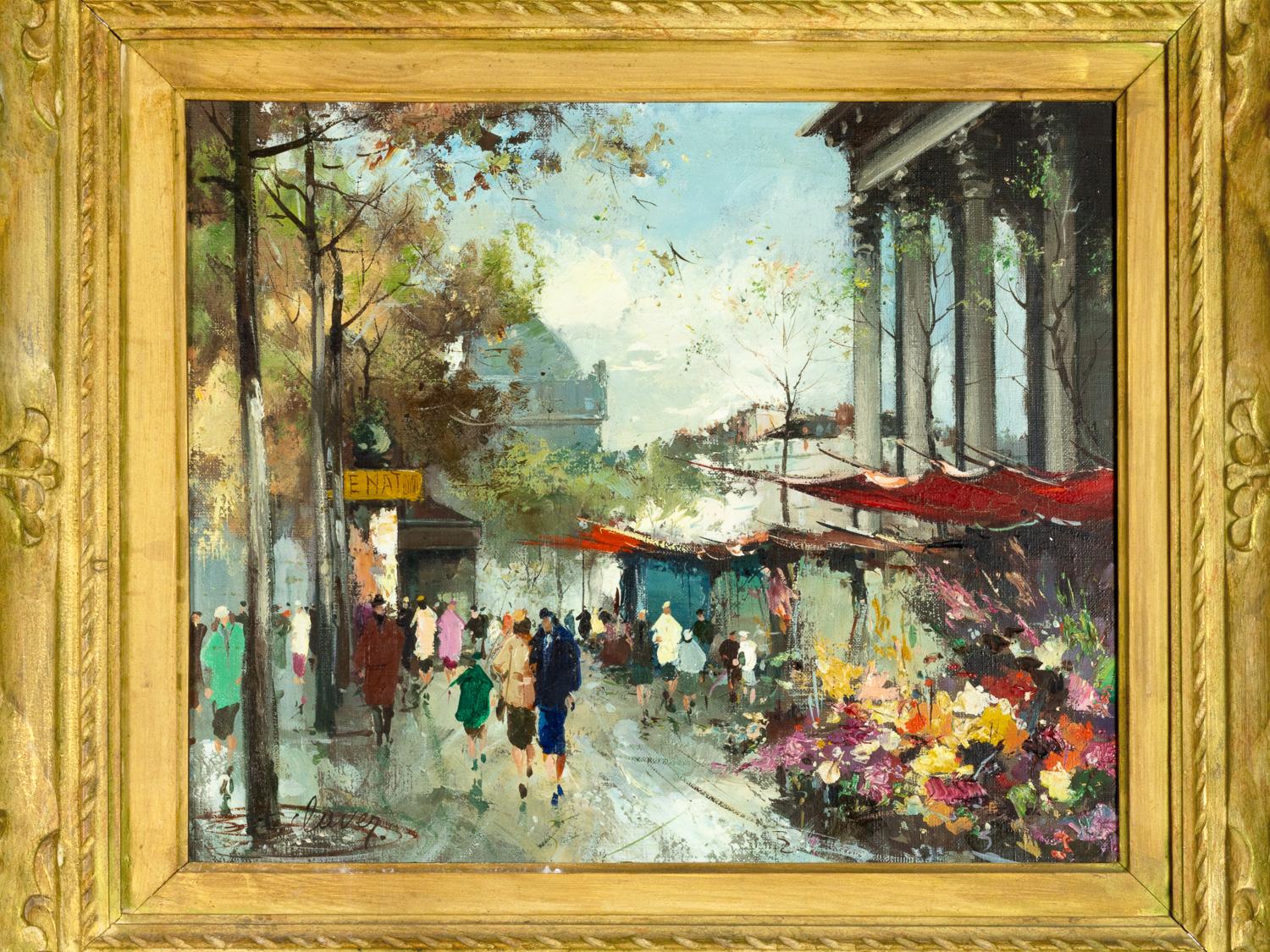 Post Impressionism Paris Painting by François Claver, 20th Century In Good Condition For Sale In Lisbon, PT