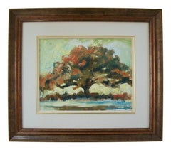 Post Impressionist Acrylic Landscape Painting, Signed, Canada, 20th Century