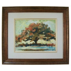 Post Impressionist Acrylic Landscape Painting, Signed, Canada, 20th Century