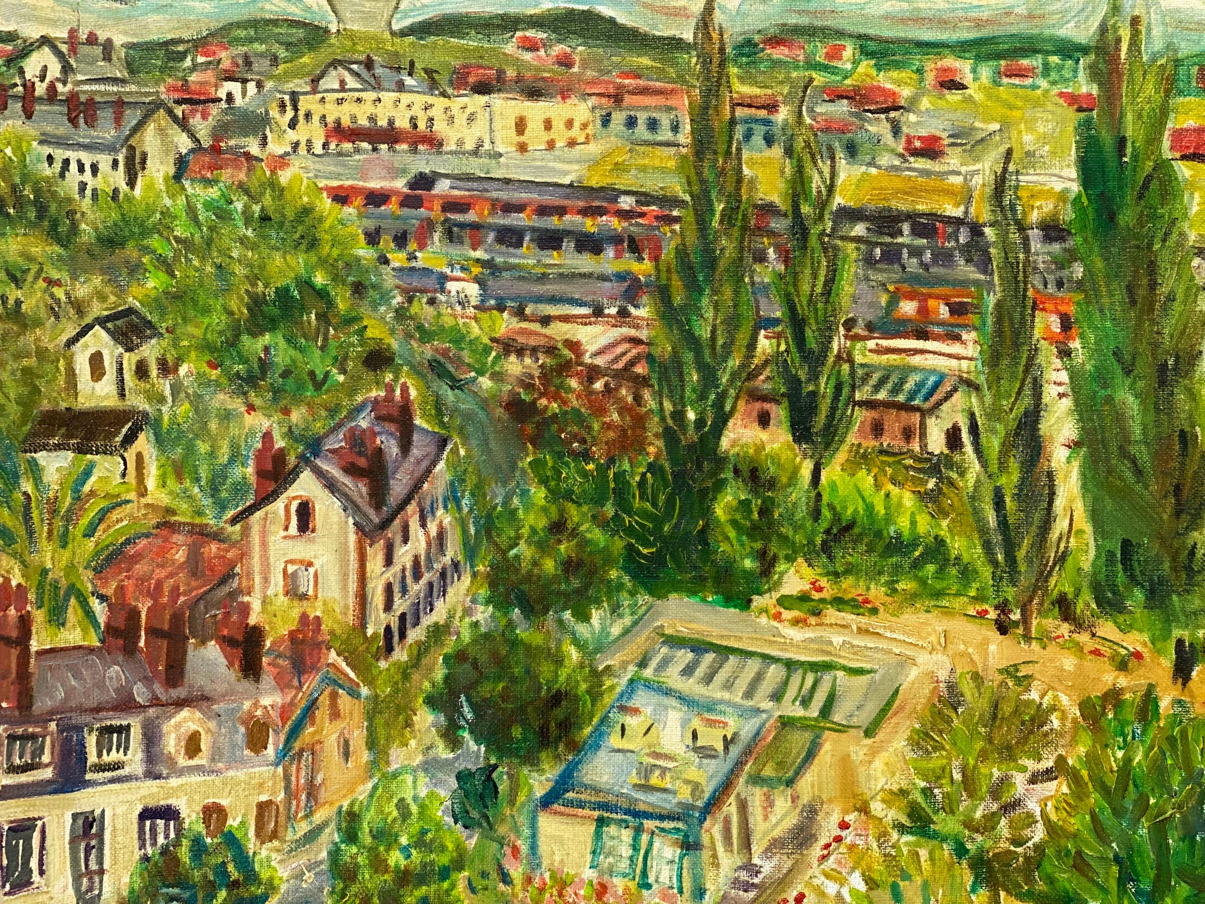 Grande dipinto a olio su tela francese post-impressionista del XX secolo Greene & Greene - Painting Postimpressionismo di Post-Impressionist French