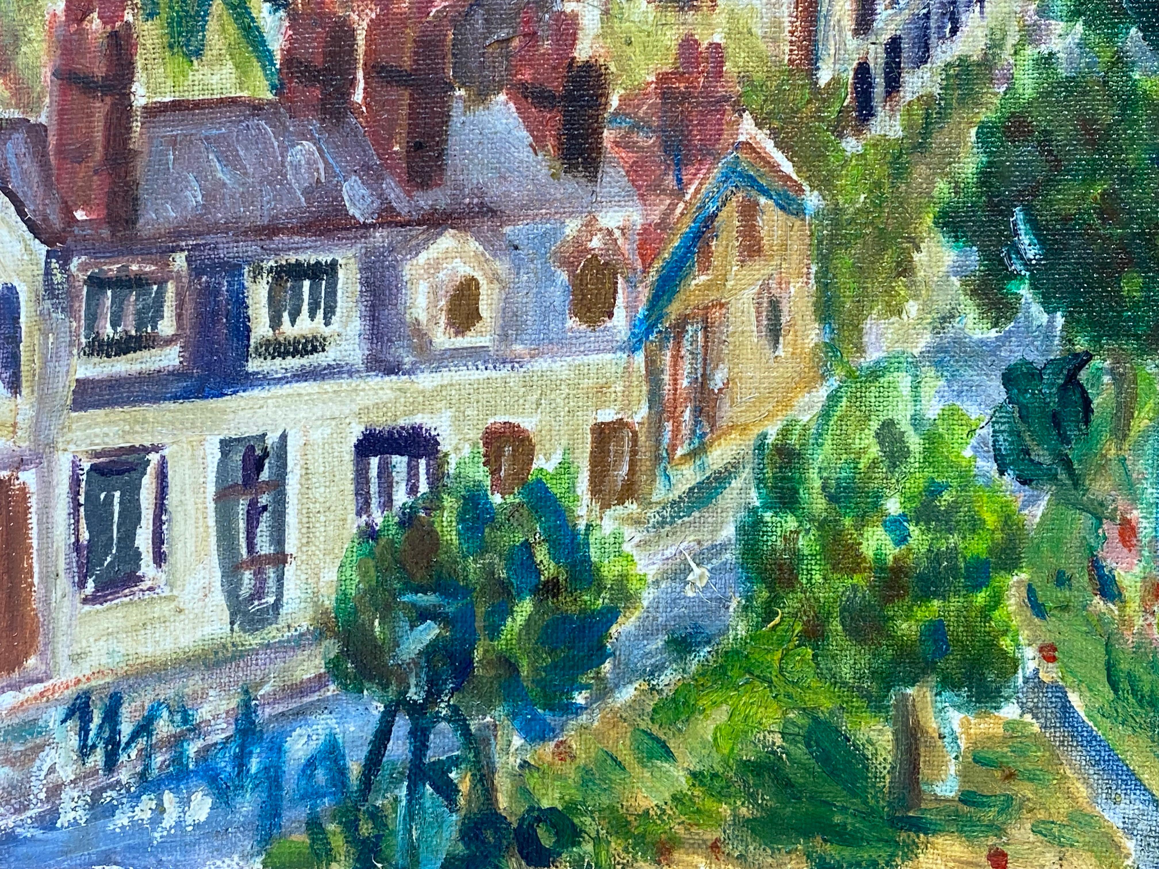 Artista/Scuola: Scuola post-impressionista francese, XX secolo

Titolo: intitolato al verso, bel paesaggio verde. 

Medium: pittura a olio su tela, senza cornice 

tela: 19,75 x 24 pollici

Provenienza: collezione privata, Francia

Condizioni: Il