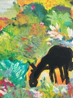 Peinture post-impressionniste à la gouache (1) - Signée - Non encadrée - 20e siècle