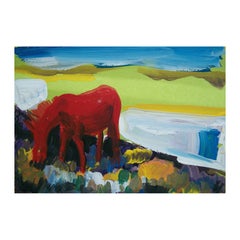 Post-Impressionist Gouache Painting (2) - Signed - Unframed - 20th Century