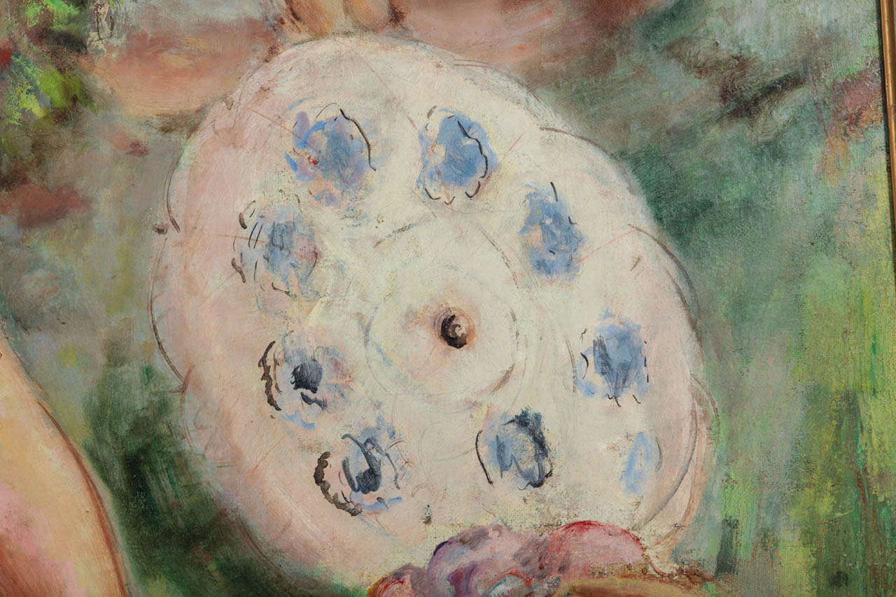 20ième siècle Peinture post-impressionniste de Fioravante Seibezzi  les Nymphes de la baignade 1940 en vente
