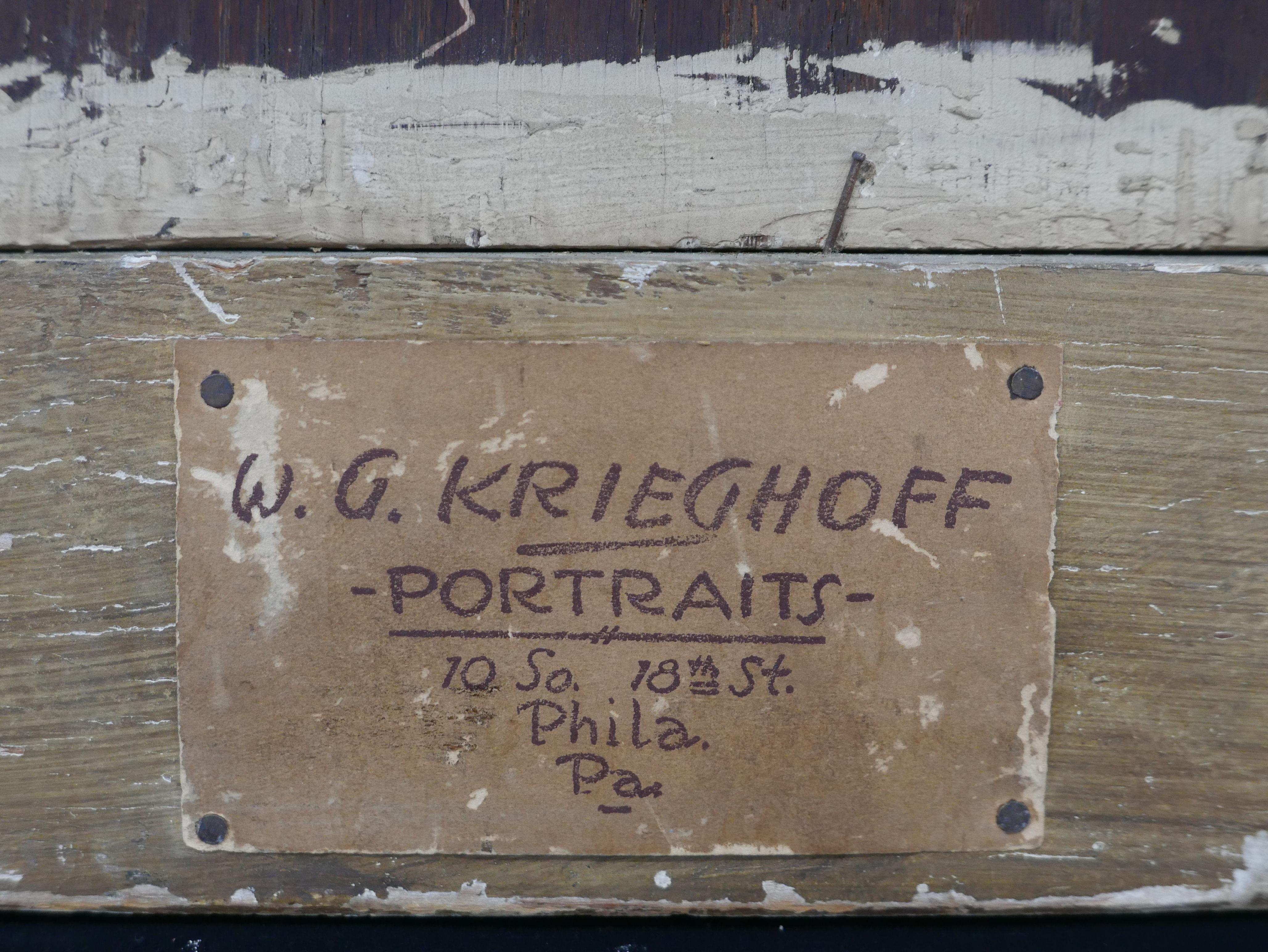 Giltwood Post Impressionist Painting by W. G. Krieghoff in a Frederick Harer Frame