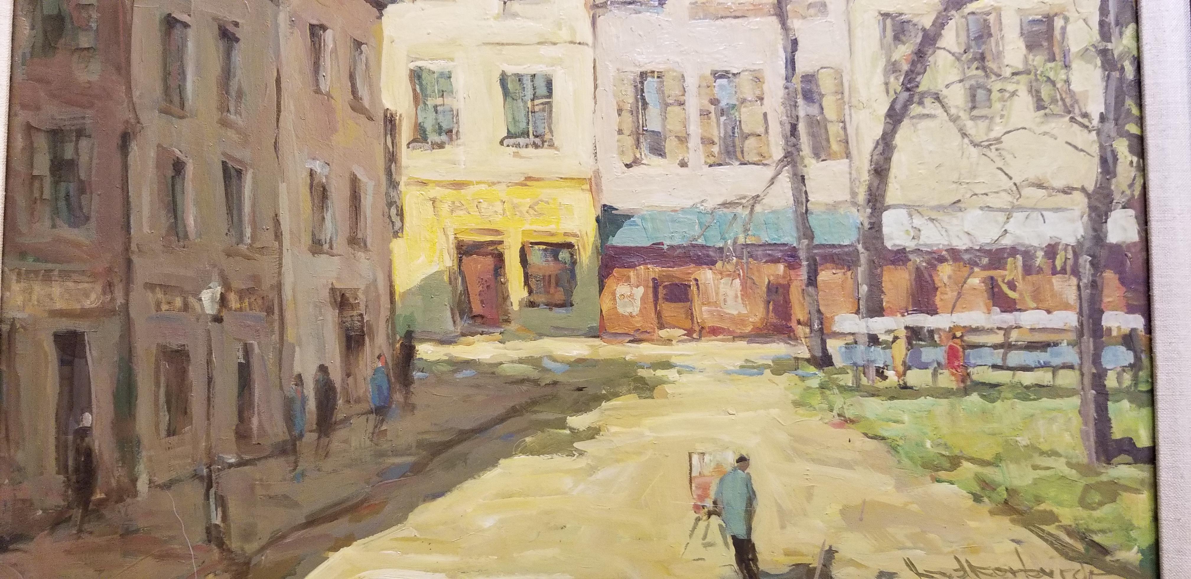 Post-Impressionist Painting of Paris, France by Fred Korburg In Excellent Condition For Sale In Fulton, CA