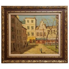 Vintage Post-Impressionist Painting of Paris, France by Fred Korburg