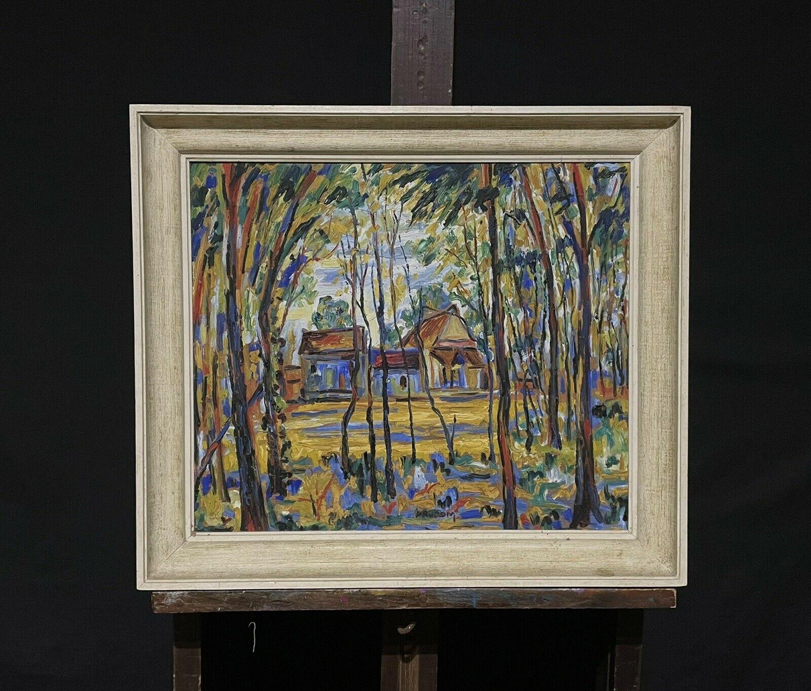Tableau fauviste français du milieu du 20e siècle, vue de paysage du sud de la France, signé  - Painting de Post-Impressionist