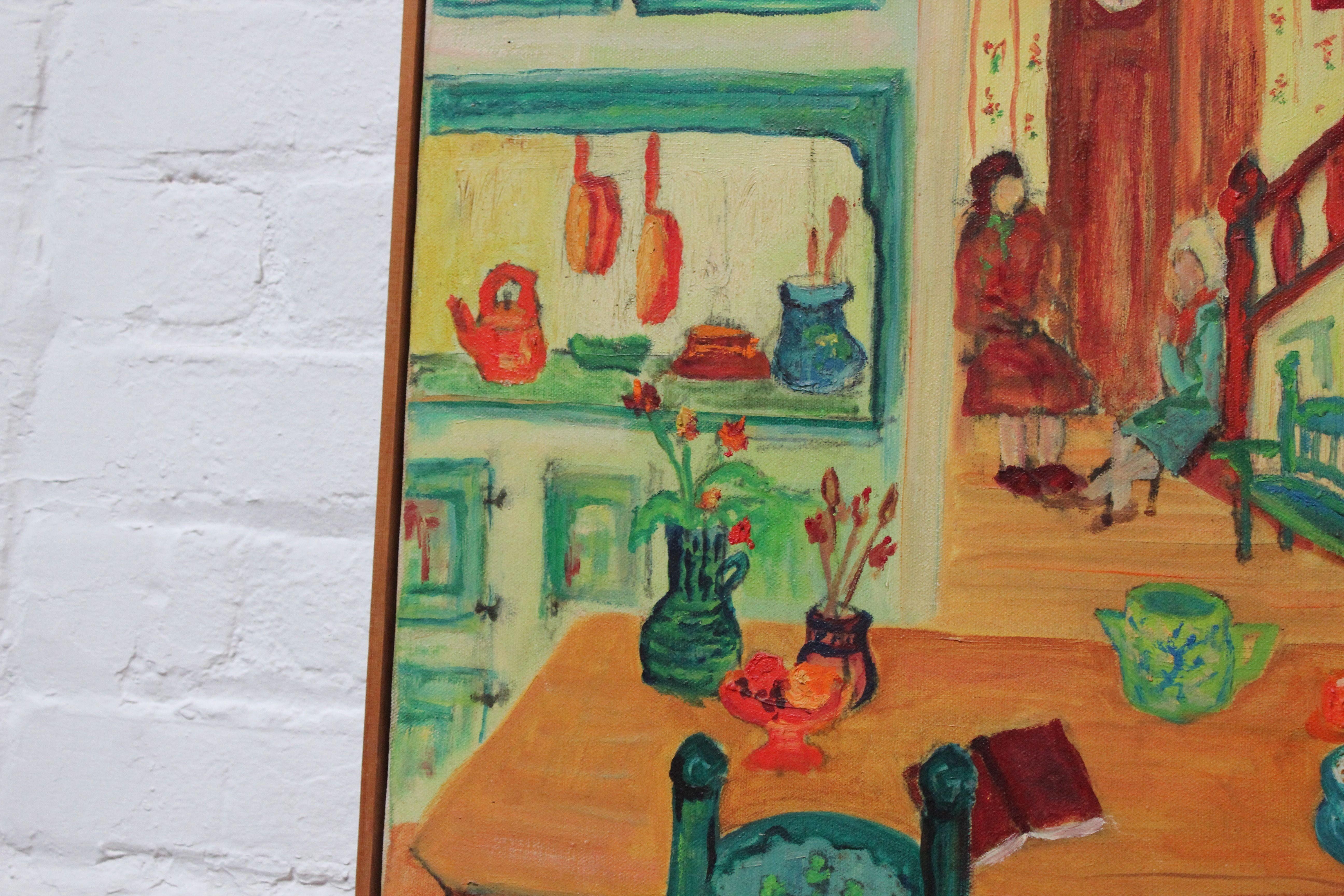 Aquarelle d'étude d'intérieur post-impressionniste de Sag Harbor de Barbara Hadden en vente 5