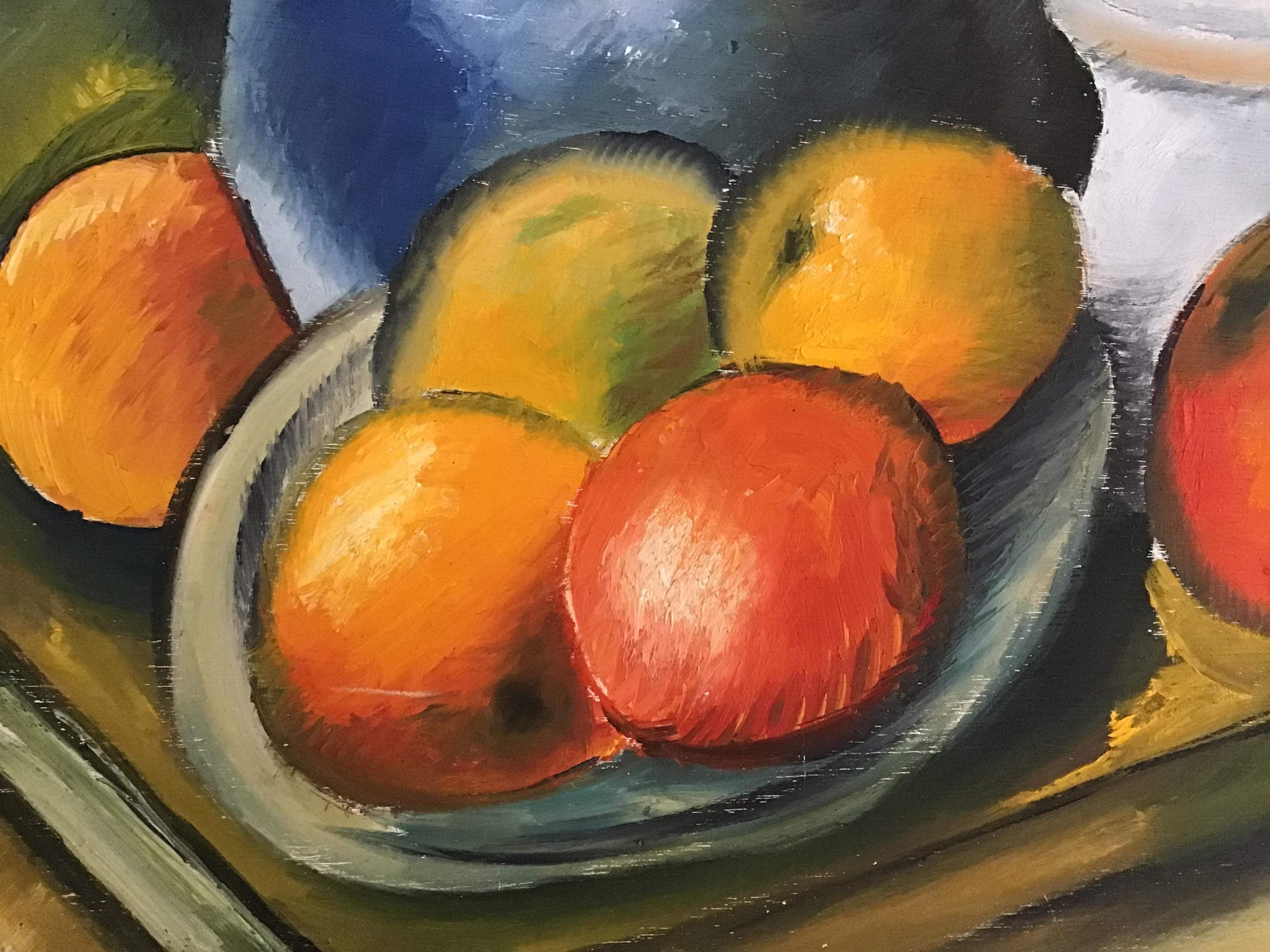 Postimpressionistisches Stilleben aus den 1950er- und 1960er-Jahren (Geist Paul Cézane) (Moderne der Mitte des Jahrhunderts) im Angebot