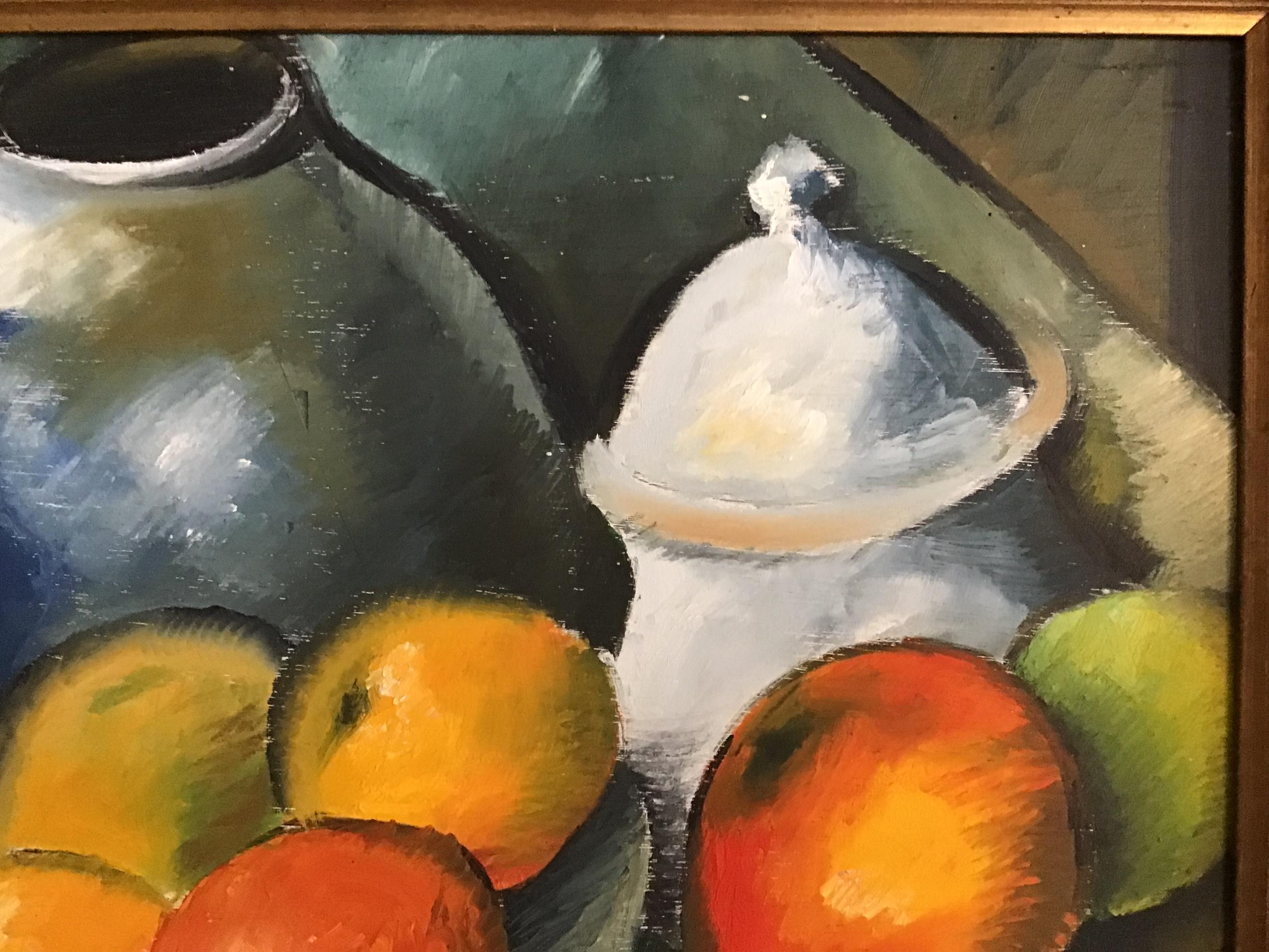 Postimpressionistisches Stilleben aus den 1950er- und 1960er-Jahren (Geist Paul Cézane) (Französisch) im Angebot