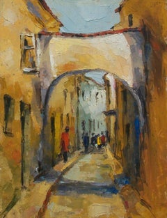 Post Impressionist Style Acrylic Painting on Panel - Framed - Late 20th Century