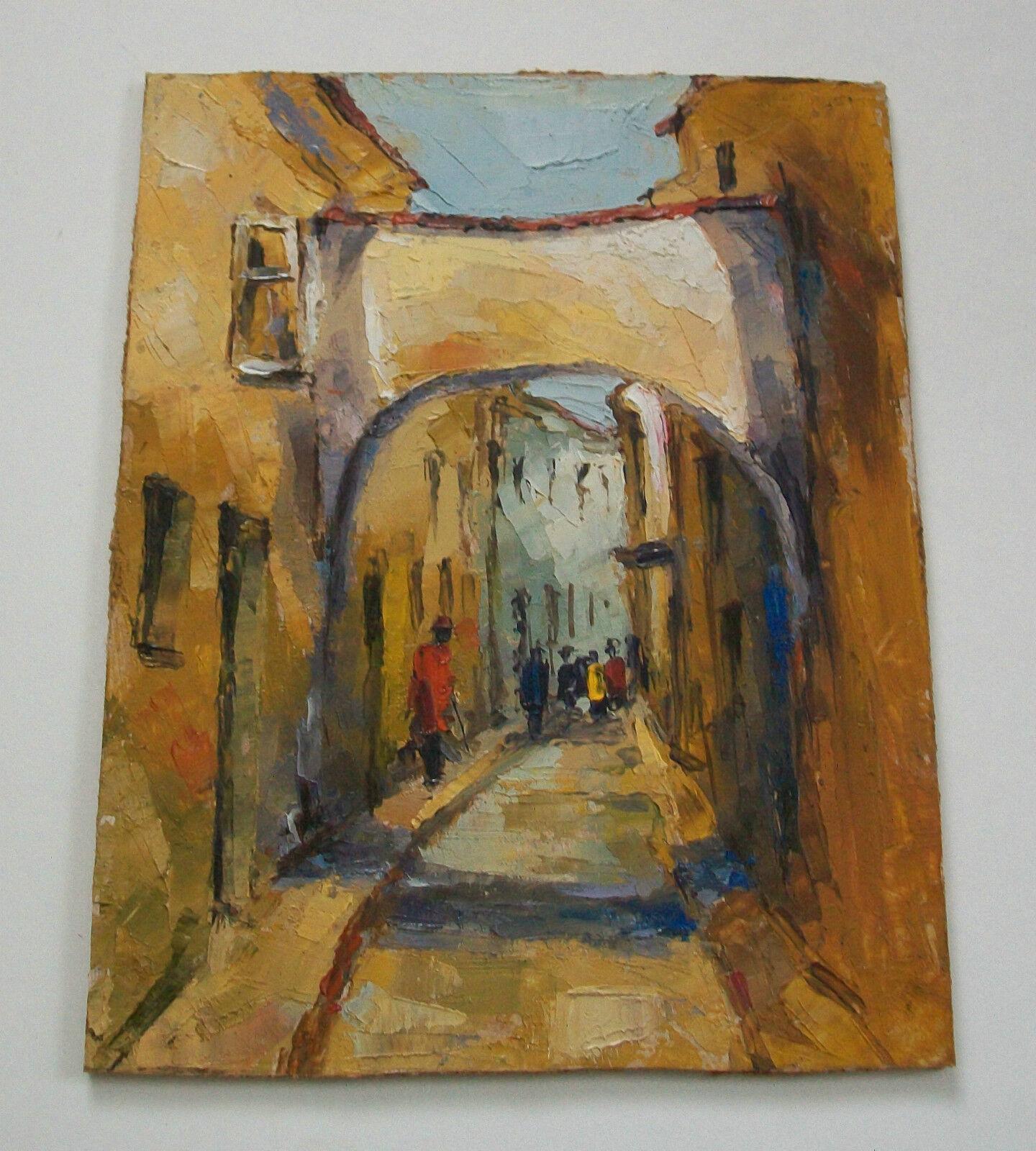 Post Impressionist Style Acrylic Painting on Panel - Framed - Late 20th Century In Good Condition For Sale In Chatham, ON