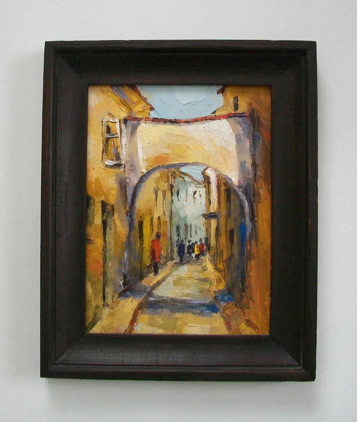 Post Impressionist Style Acrylic Painting on Panel - Framed - Late 20th Century For Sale 1