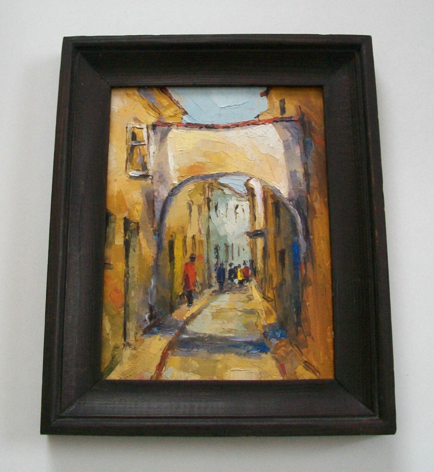 Post Impressionist Style Acrylic Painting on Panel - Framed - Late 20th Century For Sale 2