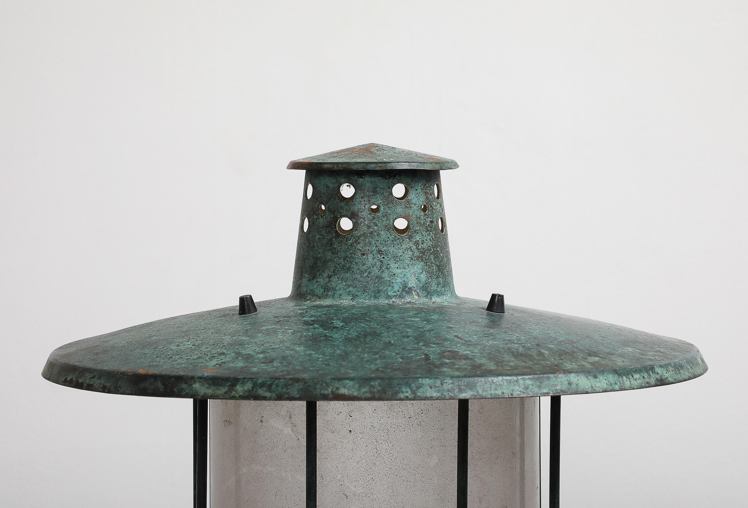 Swedish Post Lanterns, a Pair, Origin, Sweden, Circa 1920-1930 For Sale