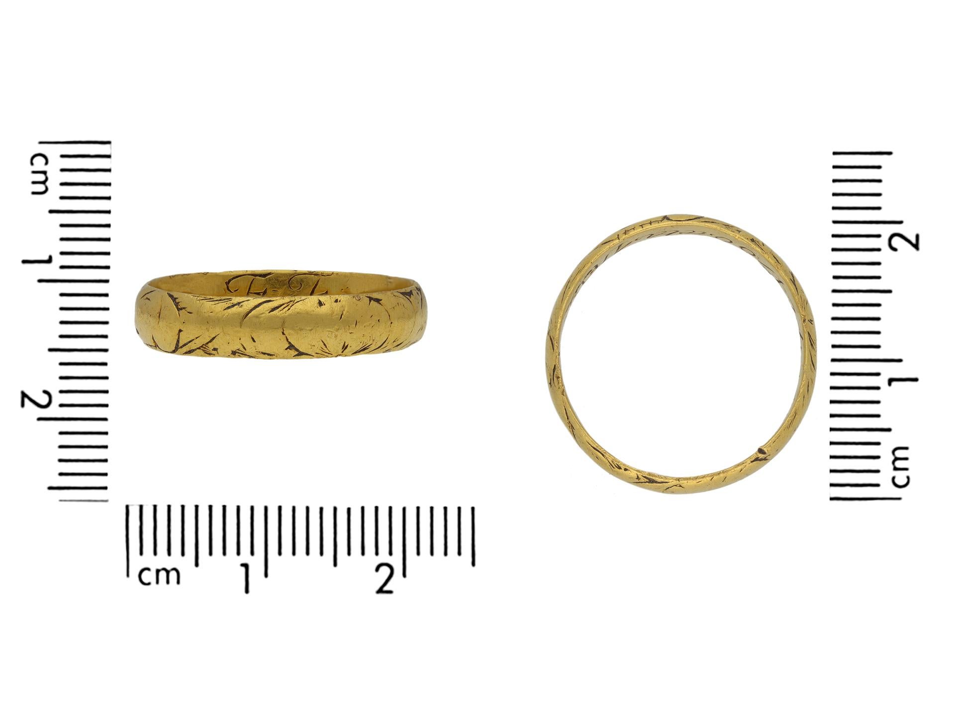 Post-Medieval enamel mourning ring, circa 1706. For Sale 1