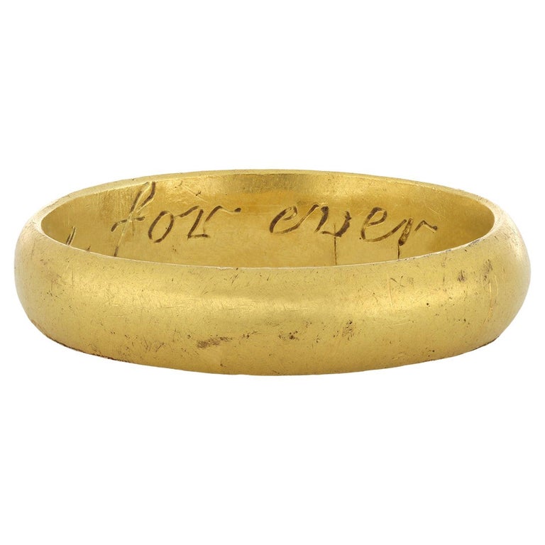 Gold posy ring, 17th–18th century, offered by Berganza