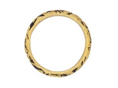 Post Medieval memento mori ring, 'in god alone we too are one' circa 18th c