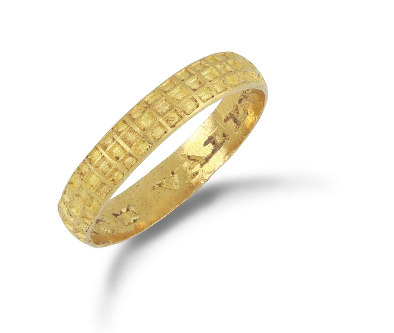 Medievale Anello post medievale, 'NOT VALEW BVT VERT', circa XVI secolo. in vendita