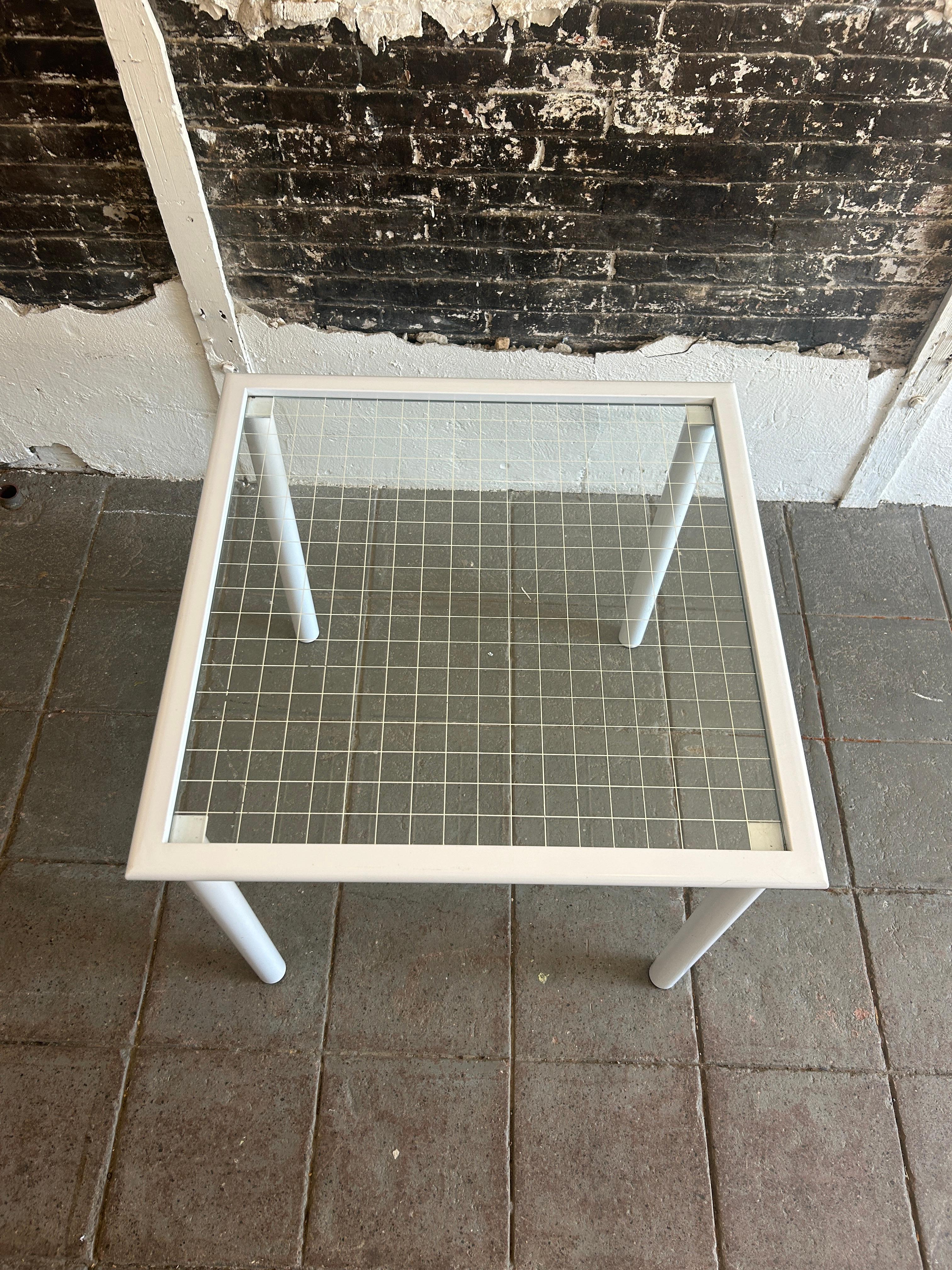 Post modern 1970s 4 Spaghetti chairs & grid table set by Giandomenico Belotti For Sale 5
