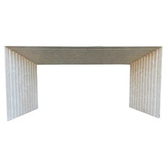 Post Modern 1980s artistic Painted narrow forced perspective console table