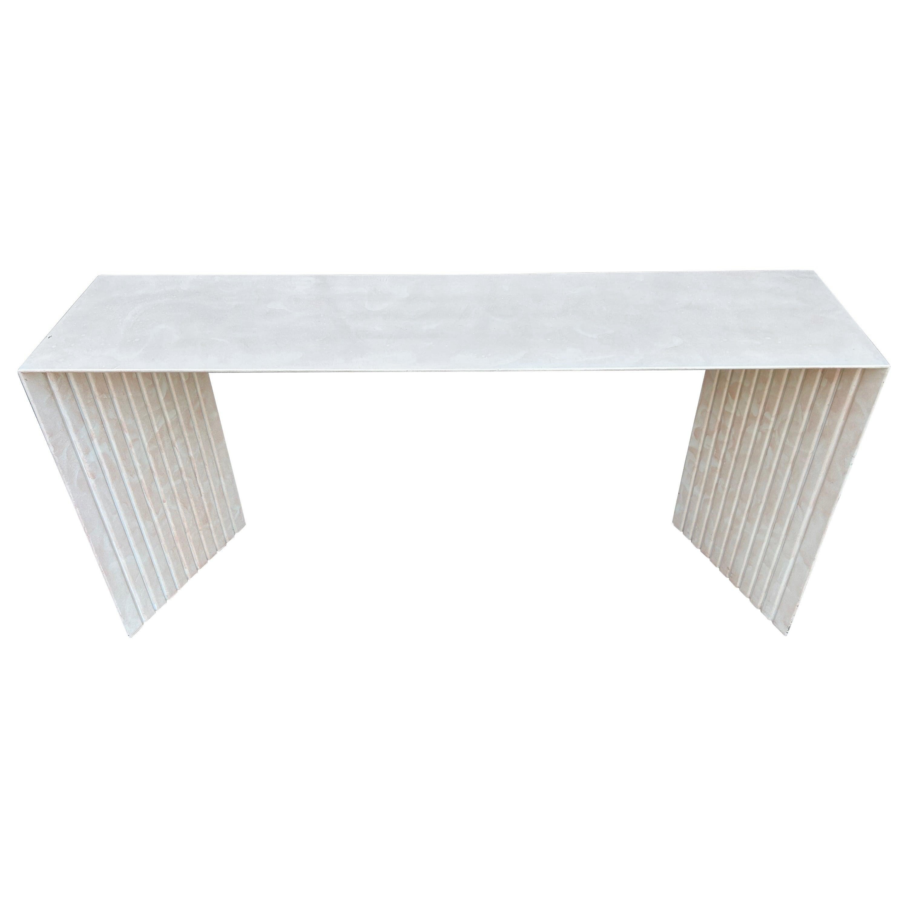 Post Moderna Década de 1980 artística Pintada estrecha perspectiva forzada consola