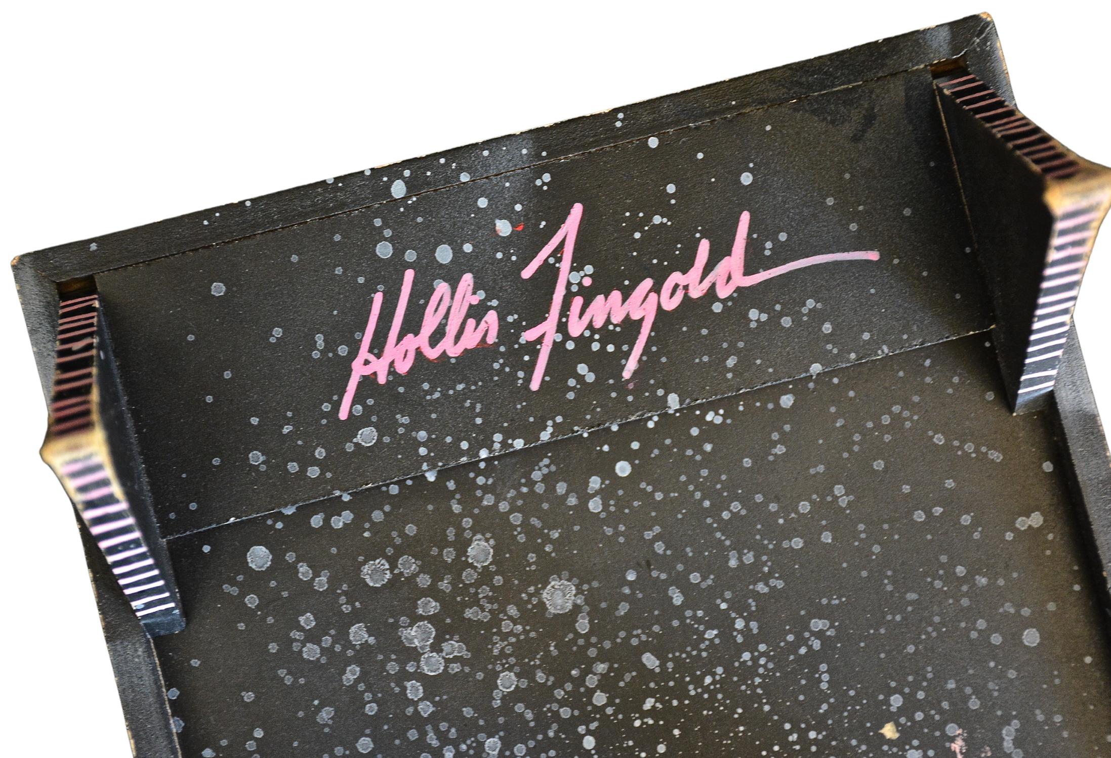Post Modern 1980s Handmade Lacquered Box by Hollis Fingold, Signed For Sale 6