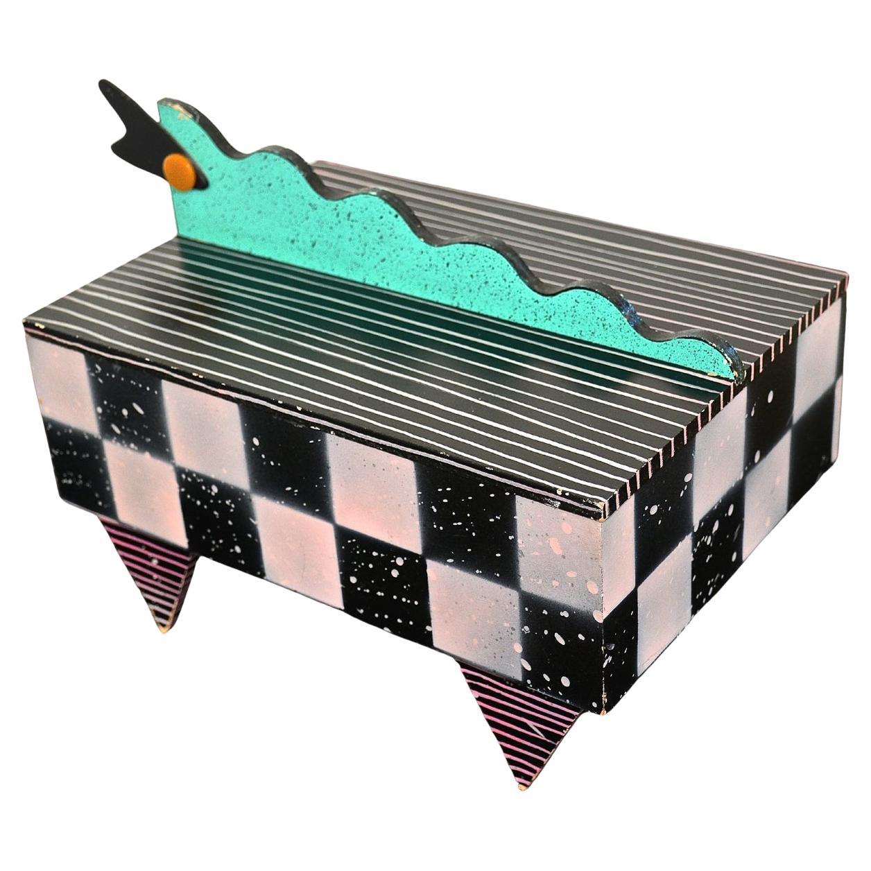Post Modern 1980s Handmade Lacquered Box by Hollis Fingold, Signed