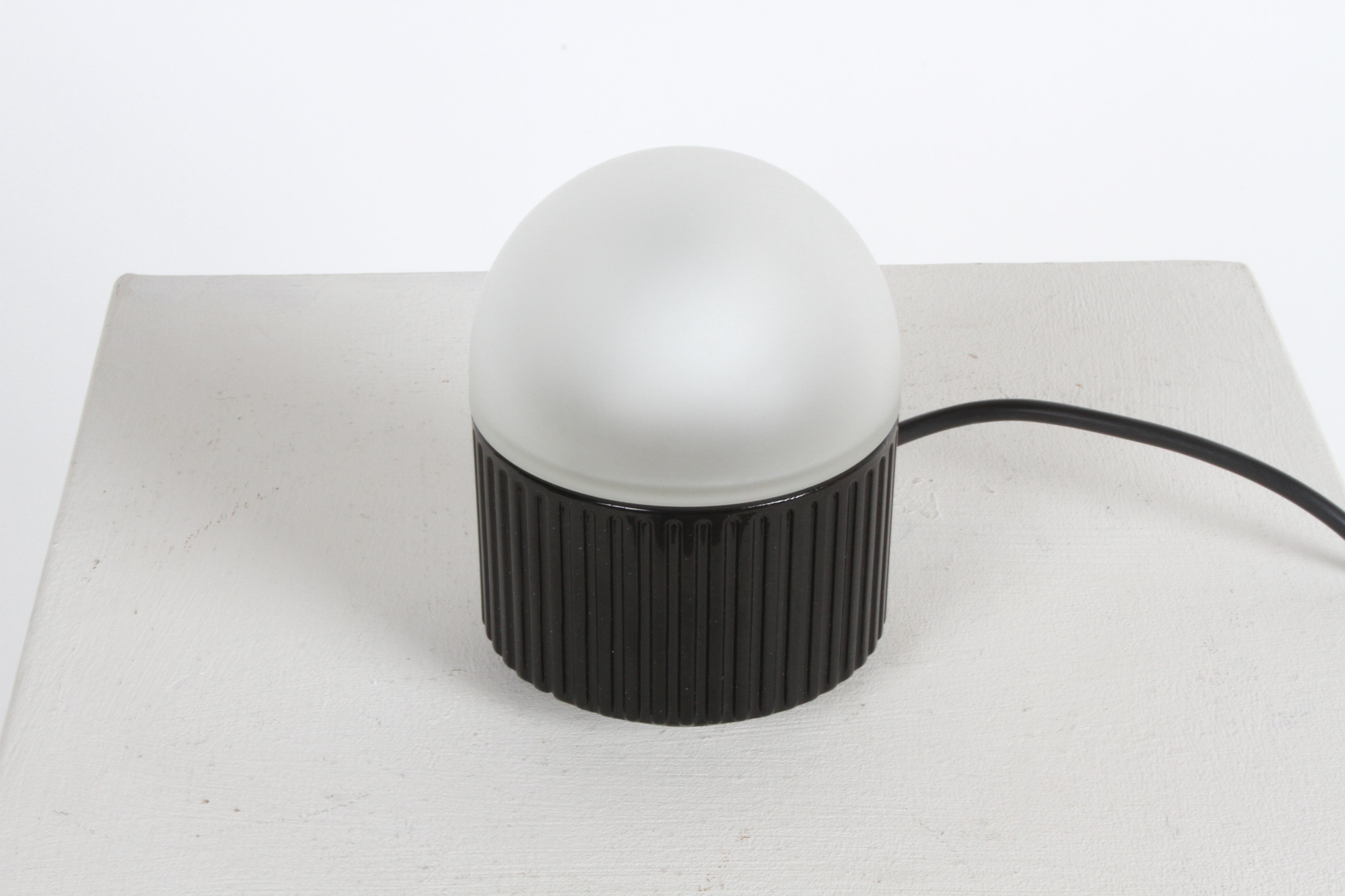 Post-Modern 1980s Italian Barbini & Marianelli Black Bulbo' Lamp for Tronconi 6