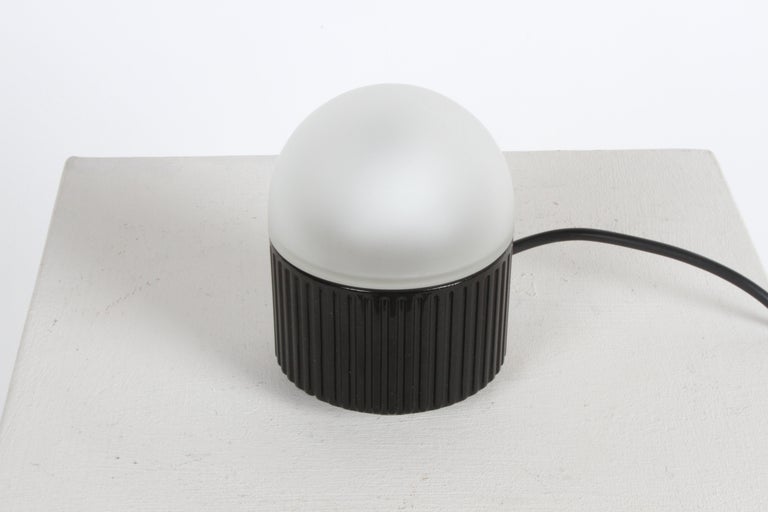 Post-Modern 1980s Italian Barbini & Marianelli Black Bulbo' Lamp for Tronconi For Sale 6
