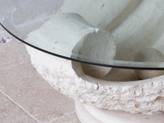 Post-Modern 1980s Magnusen Ponte Mactan Stone Shell Coffee Table