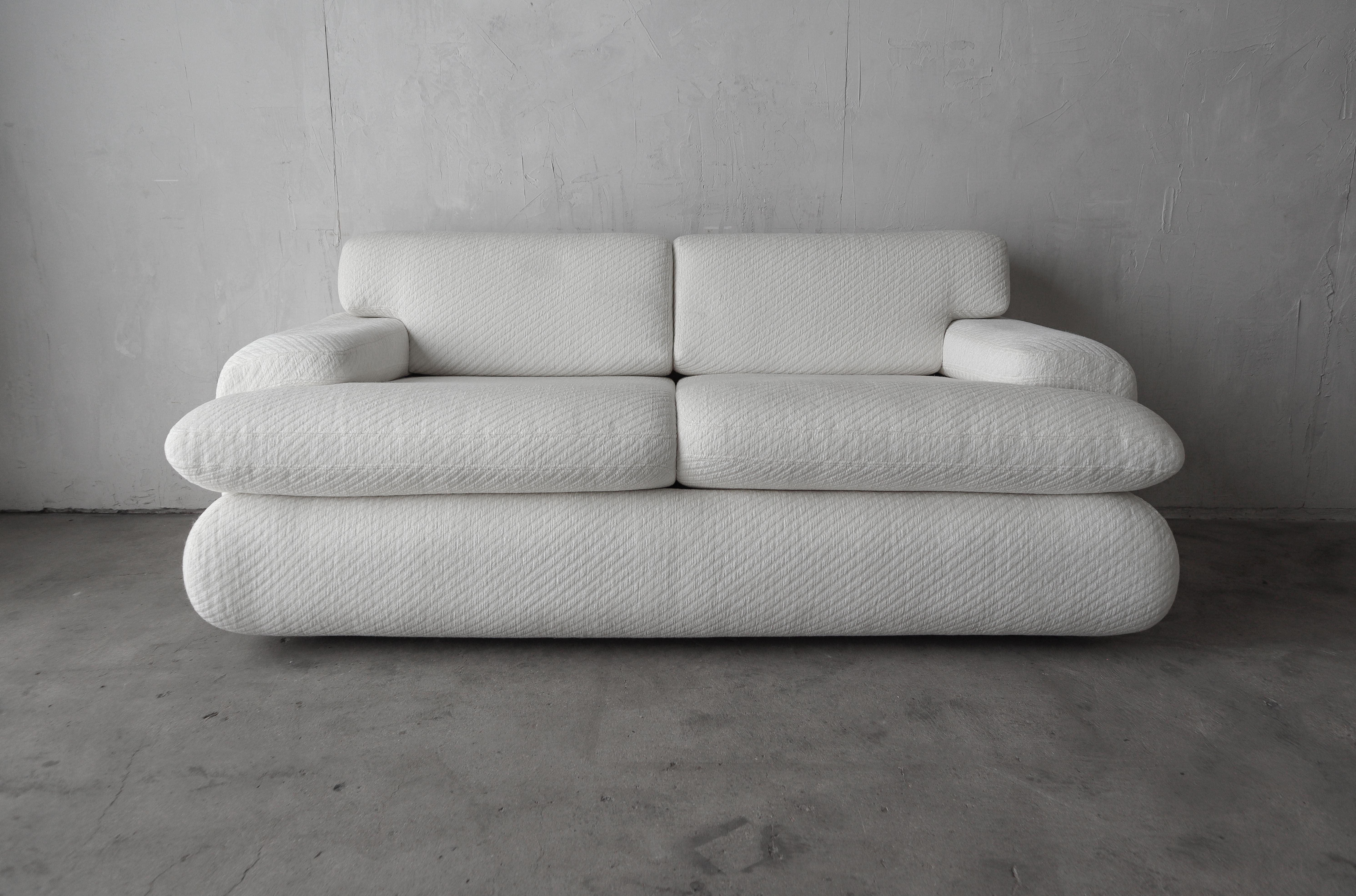 Rare and ultra coveted Preview sofa.  The details, add so much interest and design flair.  This collection has real designer feels.

**We have this sofa as well as a 3 seat sofa and single chair available.

The sofa is all original.  It is in