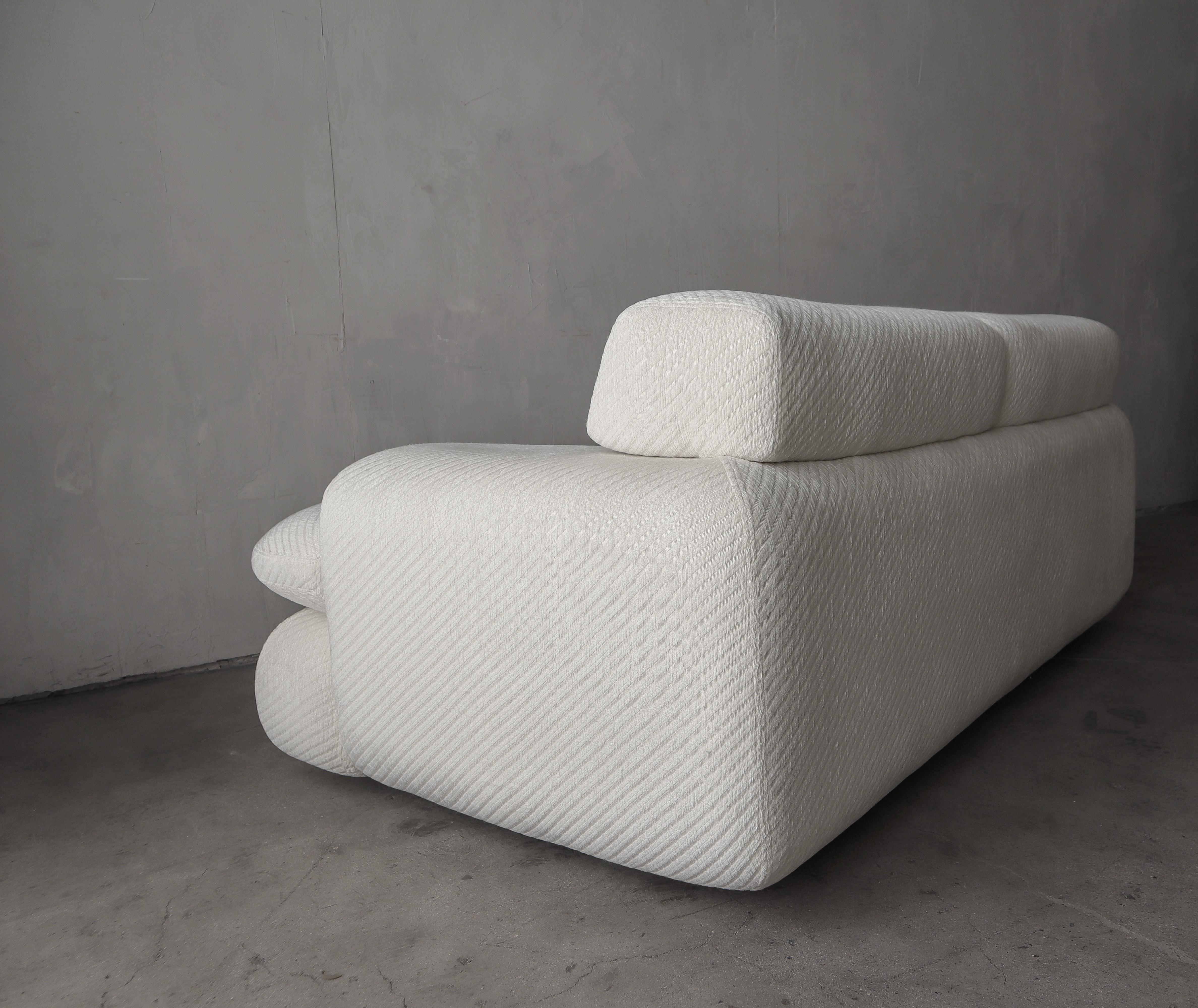 Fabric Post Modern 2 Seat Sofa by Vladimir Kagan for Preview For Sale
