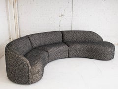 Post Modern 3 Piece Kidney Sectional Attributed to Maurice Villency