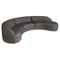 Post Modern 3 Piece Kidney Sectional Attributed to Maurice Villency