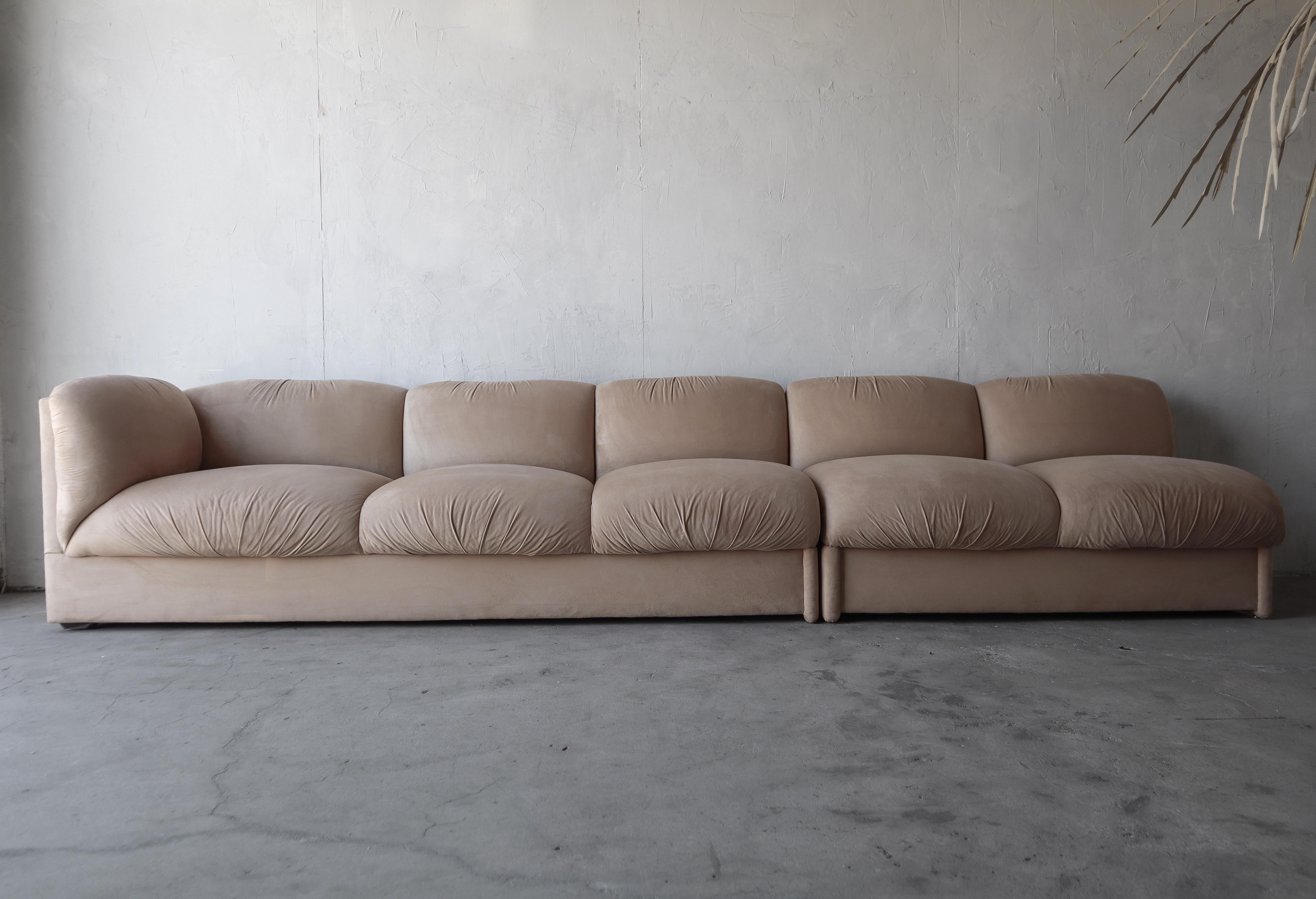 Post Modern 3 Piece Sectional Sofa by Weiman In Good Condition In Las Vegas, NV