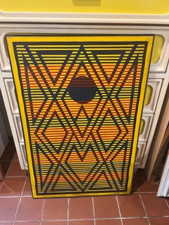 Post Modern Abstract Geometric Painting in the style of Keith Haring