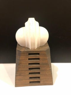 Escultura abstracta postmoderna del artista de La Jolla John Rogers Firmada/fechada en 1996