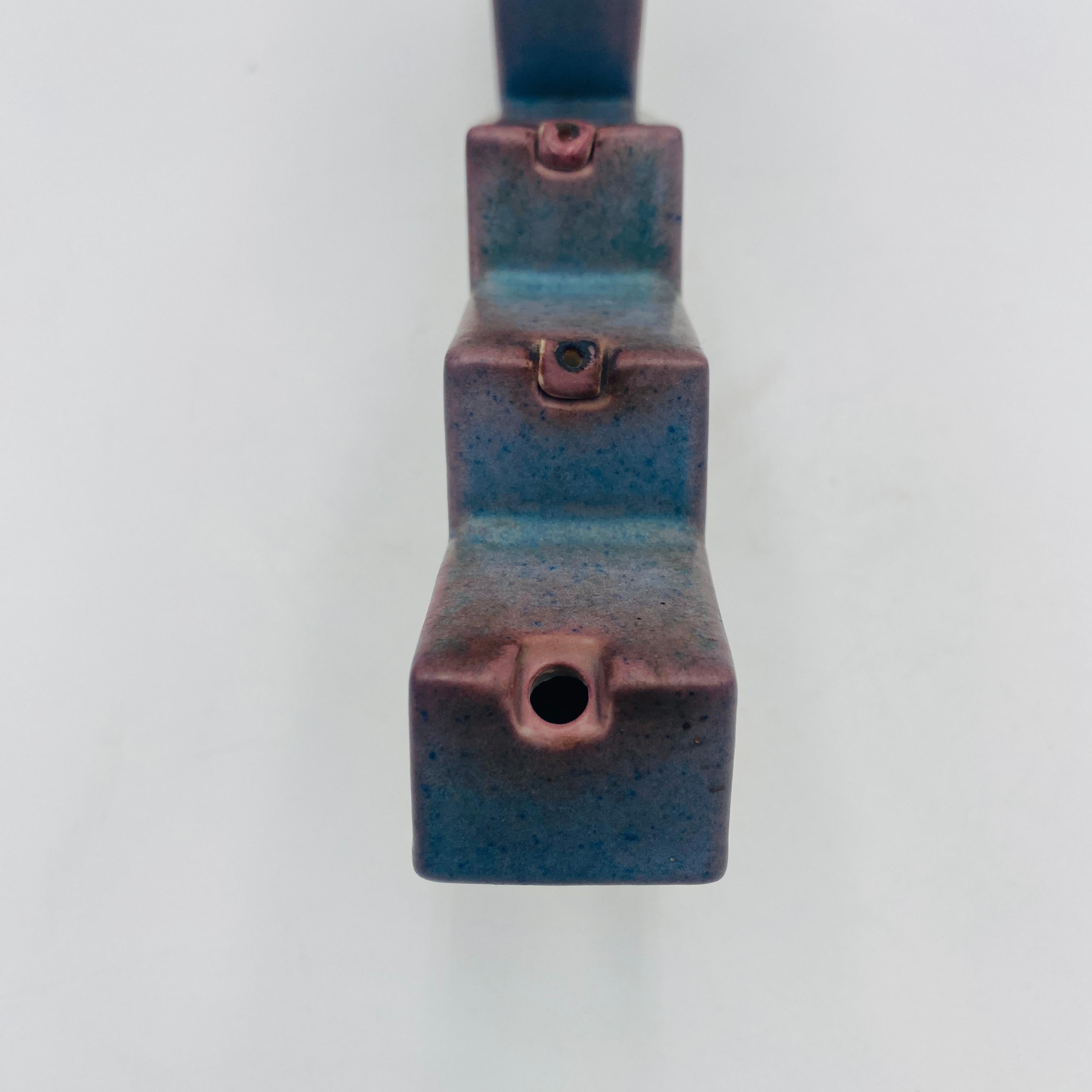 Post Modern Abstract Sculpture Ceramic Wick Oil Diffuser In Good Condition For Sale In San Juan Capistrano, CA
