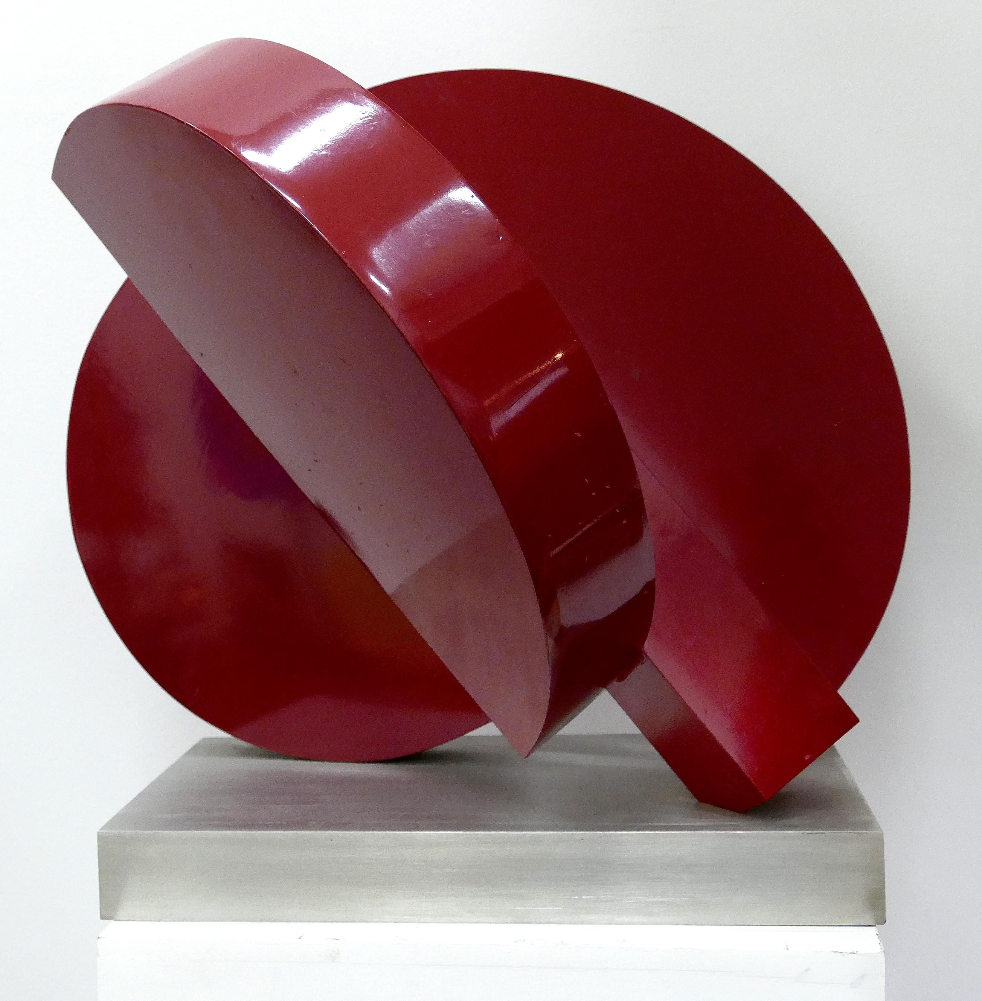 Painted Postmodern Abstract Steel Sculpture by M. Anderson, 1981