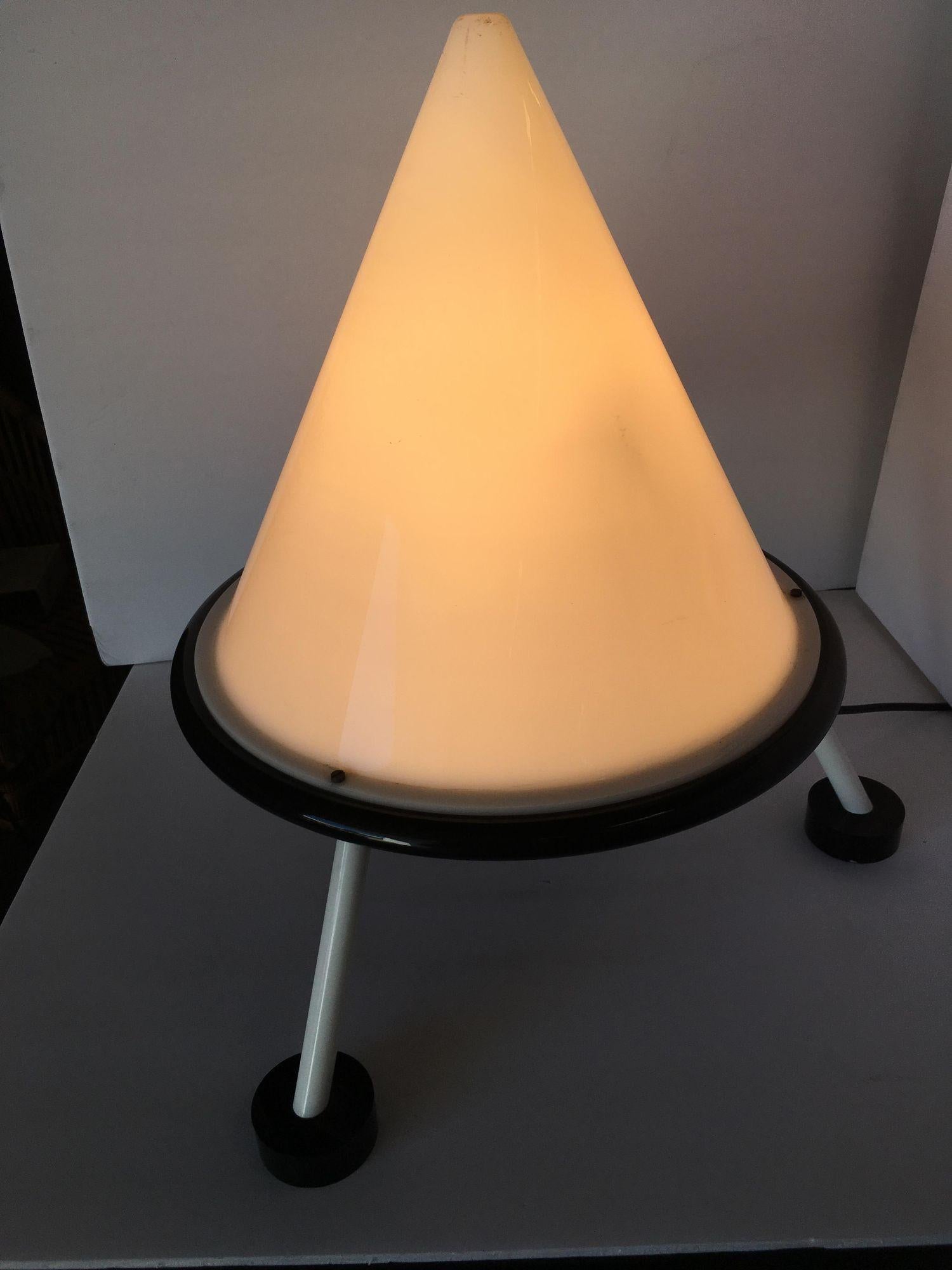 Post-Modern acrylic geometric cone table lamp available- 2.