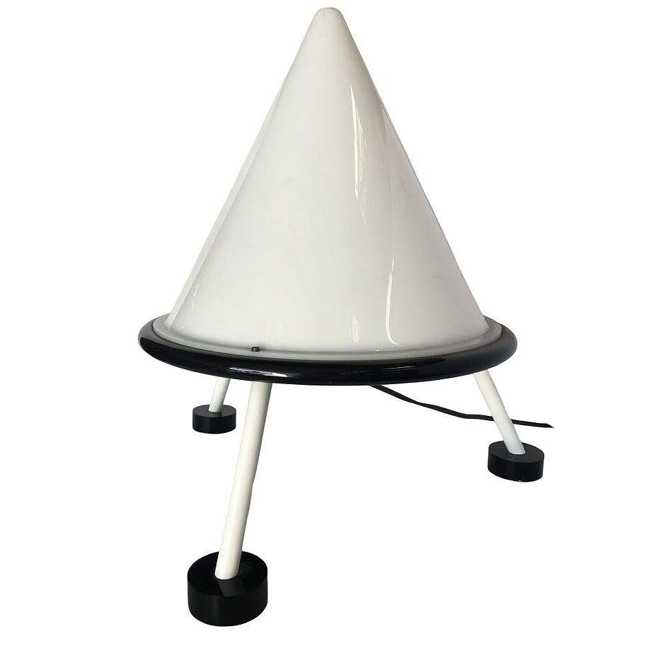 American Bespoke Post Modern Acrylic Geometric Cone Table Lamp, 2 Available For Sale
