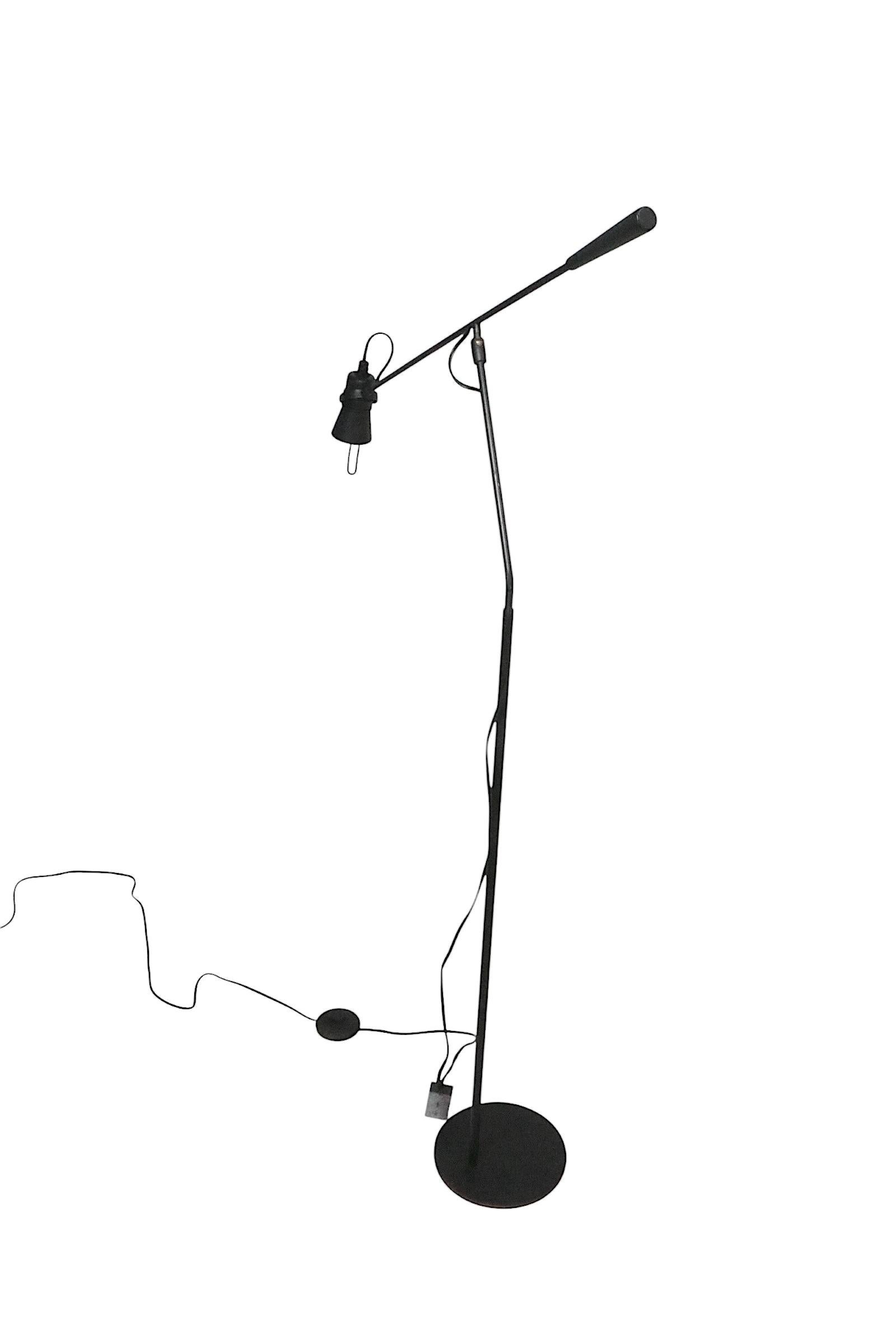 Post Modern Adjustable Angle Poise Floor Lamp In Good Condition For Sale In New York, NY