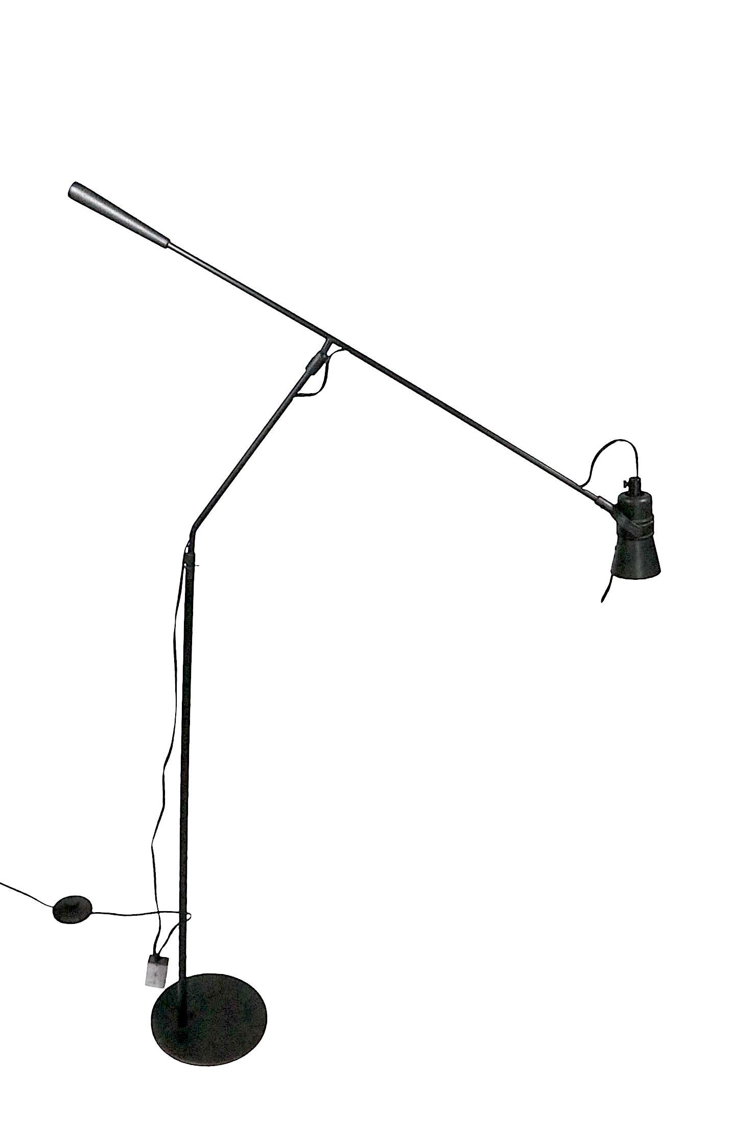 20th Century Post Modern Adjustable Angle Poise Floor Lamp For Sale